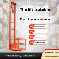 Nouvelle plateforme de levage et de chargement de marchandises électrique hydraulique, type rail d'usine, élévateur de marchandises électrique fixe pour usage domestique intérieur et extérieur