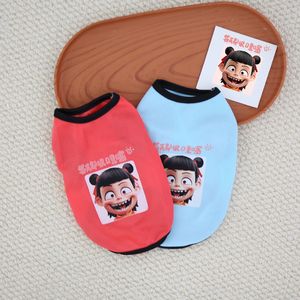 Chaleco para mascotas con diseño de Nezha, rojo, azul, rosa, morado, verde, poliéster, diseño de dibujos animados para gatos y perros, ropa de primavera y verano - Product Image 2