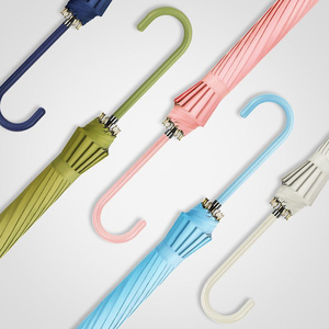 Thiết Kế Thời Trang 16 Sườn Windproof Dài <span class=keywords><strong>PU</strong></span> Leather <span class=keywords><strong>Hook</strong></span> Xử Lý Lady Straight <span class=keywords><strong>Umbrella</strong></span> - Product Image 6