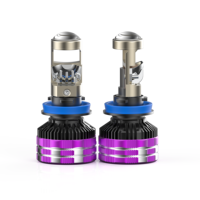 Ampoules de phare LED JHS Mini Lens 70W 7000LM, faisceau haut et bas H4 6000K, étanches, Canbus, remplacement de phares, feux de conduite automobile