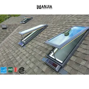 Eficiência energética janelas acústicas de vidro duplo telhado elétrico janelas clarabóia vitrificadas de alumínio