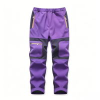 Indepth Kids Outdoor Fleece gevoerde zware polyester/rayon broek met rits, omkeerbaar, milieuvriendelijk, winddicht, voor lente en herfst