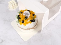 Boîtes à gâteaux mini bento personnalisées avec logo en gros, emballage biodégradable transparent avec fenêtre pour aliments, avec gaufrage