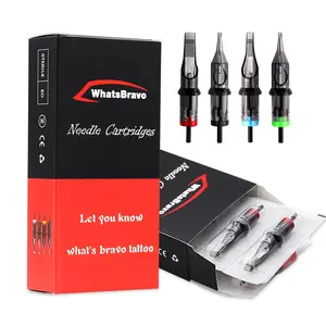 Whatsbravo Chất lượng cao khói màu xám Tattoo Cartridge kim phổ biến trang điểm vĩnh viễn Cartridge kim