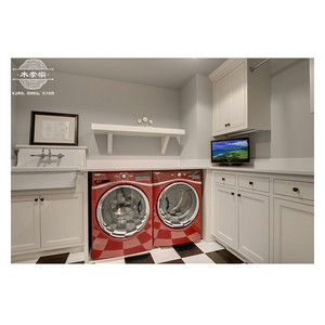Matériau écologique Vente directe d'usine Armoire <span class=keywords><strong>de</strong></span> <span class=keywords><strong>machine</strong></span> à <span class=keywords><strong>laver</strong></span> intégrée en bois massif avec surface solide - Product Image 2