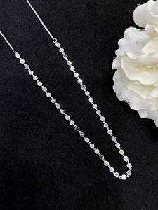 18K Rắn Vàng Kim Cương Tự Nhiên Choke Quyến Rũ Chuỗi Vòng Cổ Phụ Nữ Tinh Tế Thời Trang Bling Quyến Rũ Vòng Cổ - Product Image 2