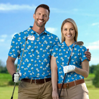Logo personnalisé, club de golf, équipe, couple, design assorti, golf pour chemises, uniforme, impression par sublimation, tricoté, respirant