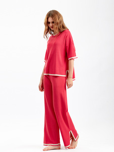 Pantaloni a maniche corte da donna autunnali di 2025 qualità due pezzi Casual in maglia abbigliamento da donna - Product Image 3