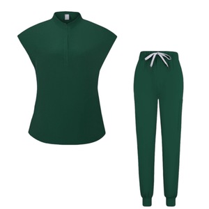 Women's Scrub Suit Set Moisture Wicking Knitted Split Top And Pants For Spa Hospital Work Uniforms S XXL - Product Image 3