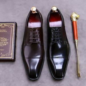 Chaussures en cuir italiennes de luxe pour hommes, à bout pointu, avec trous respirants, chaussures formelles pour hommes, chaussures de haute qualité - Product Image 6
