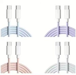 High Quality 60W Macaron USB-<b>C</b> <b>Cable</b> Nylon Braided <b>Type</b> <b>C</b> <b>to</b> <b>C</b> Data <b>Cable</b> Fast Charging <b>Cable</b> for Phone 15 16 - Product Image 3