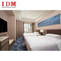 IDM Mobilier de chambre d'hôtel moderne Ensemble complet 5 étoiles Design gratuit Chambre en bois massif pour appartement Garantie de 3 à 5 ans Installation