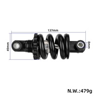 Amortiguador Delantero y Trasero de Aluminio de 137 mm y 148 mm para Patinete Eléctrico Kukirin G2 Max, Suspensión, Amortiguador, Puntal, Antioxidante, Reparación
