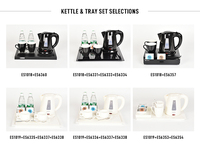 Bouilloire électrique EASTON 0,8 L compacte noire 1200 W avec fenêtre de niveau d'eau et prise européenne pour la préparation du thé