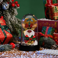 Décoration de Noël LED créative en plastique avec scène de neige pour table, en promotion
