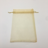 Sacs en organza transparents brillants miniatures avec cordon de serrage pour bijoux, pochettes pour emballage cadeau, mariage, fête