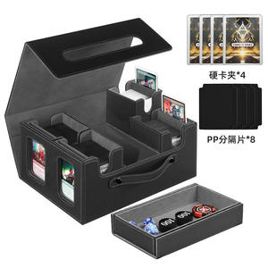 Draagbare Spelkaartdoos Met Ramen En Dubbele Mouwen-Opbergdoos Met 400 Capaciteit Voor Weerwolfdek, Pokémon Tcg-Verzamelbox - Product Image 6