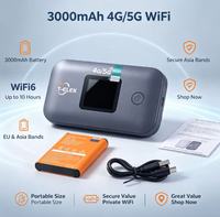 Routeur mobile sans fil T-elek TM96 OEM/ODM 4G LTE CAT4, modems double bande, batterie 3000 mAh avec emplacement pour carte SIM, WiFi externe 300 Mbps