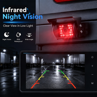 Monitor LCD AHD de 7 Pulgadas, Kit de Sistema de Cámara de Reversa 1080P con Visión Nocturna IR de 18 para Auto/Camión/Furgoneta/RV/Autobús