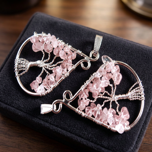 Pendentif Arbre de Vie en Métal et Pierres Précieuses, Pendentifs et Breloques de Mode pour la Guérison par les Cristaux, Pendentif de Guérison des Chakras à Vendre - Product Image 5