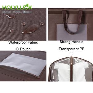 Housse de vêtements réutilisable <span class=keywords><strong>robe</strong></span> suspendue costume de danse personnalisé pliable housse de <span class=keywords><strong>robe</strong></span> de mariée sacs à vêtements transparents avec poignée - Product Image 6