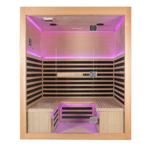Sauna de Vapor Seco y Húmedo de Cedro Rojo Personalizable para Interiores y Exteriores con Panel de Control Computarizado, Logotipo y Empaque Personalizados - Product Image 6