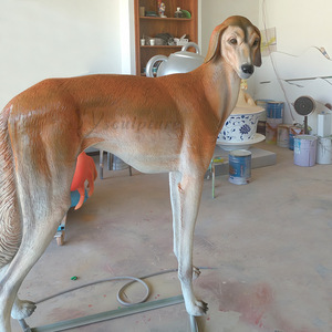 Sculpture de <span class=keywords><strong>chien</strong></span> <span class=keywords><strong>Saluki</strong></span> grandeur nature Statue à vendre Statue de jardin de gorille en fibre de verre avec sculpture à la main - Product Image 2