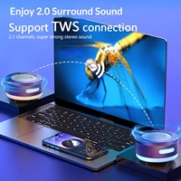 Altavoz Subwoofer Inalámbrico 5.1 a Prueba de Agua con Conducción Ósea, Mini Altavoz Portátil Magnético de Metal, Tipo Cañón, con Volumen de 200-500mAh