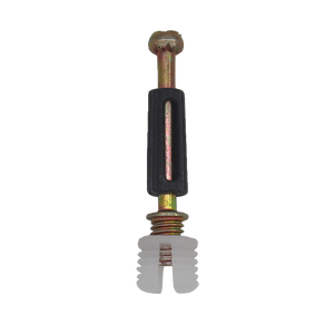 Conector de cuatro orificios dos en uno y tres en uno, tipo diente de lobo, chapado, preincrustado, para muebles de cajones, con varilla de liberación rápida - Product Image 1