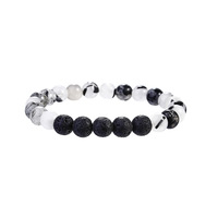 Cadeau de bracelet de diffuseur d'huile essentielle d'aromathérapie de perle de pierre naturelle de 8mm