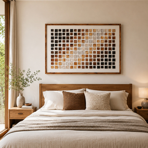 Arte Mural en Relieve de Madera 3D, Pintura de Textura Abstracta, Marco de Madera Sólida, Estilo Decorativo Contemporáneo para Decoración del Hogar, Interior - Product Image 1