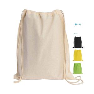 Bolsa de Lona de Algodón Reutilizable Ecológica con Logotipo Personalizado al por Mayor, Mochila con Cordón de Gran Capacidad para Compras y Gimnasio - Product Image 1
