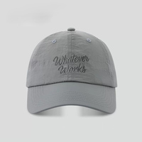 Casquette en nylon, casquettes brodées, casquette de baseball unisexe personnalisée à 6 panneaux avec broderie 3D en relief