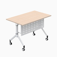 Table de conférence modulaire pliable moderne avec pieds en acier, en bois, design pliable et mobile pour usage professionnel