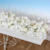 Fleurs artificielles multi-styles faites à la main pour les mariages et la décoration d'hôtels, art floral artificiel en rangées et sur allées