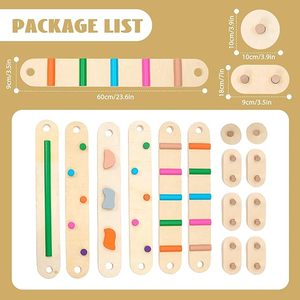 Marchepieds en bois équilibre pour enfants step stone meubles jouet enfant en bas âge activité gym Balance Beam - Product Image 6