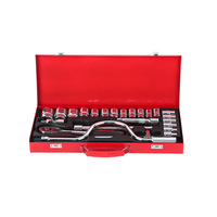 Jeu de clés à douille en acier CRV de qualité industrielle, 24 pièces, kit d'outils de réparation automobile, outil manuel robuste, réparation automobile professionnelle