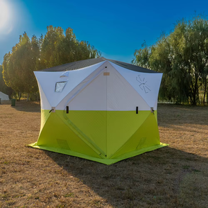 Tente de pêche sur glace portable pour l'hiver, imperméable, en coton, isolation thermique, multi-personnes, coupe-vent, résistante au froid, montage rapide, camping - Product Image 3