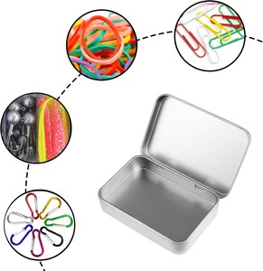 Boîte à outils de petite taille pour l'escalade en montagne, la pêche, le bureau, boîte de rangement pour outils de petite taille, boîtes en métal avec couvercle à charnières - Product Image 6