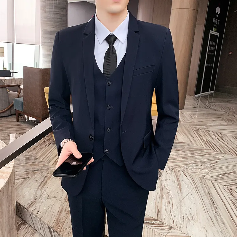 Suit For men Korean Version Casual Business Formal Coat Slim-fit Best Man Groom Wedding Dress Wear Suit