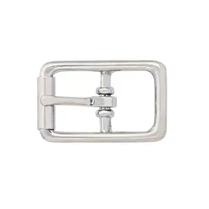 Hot Sale Middle Center Bar Strap Roller Belt Buckles Nickel Single Pin Buckle for Craft Bag Horse 5/8IN 15mm