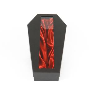Crown Win Coffin Shaped Gift Box Silk Inside for Flower Packaging Funeral Box with Window Satin Lining Biodegradable Paper Boxes - Product Image 5