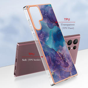 2023 nuovo arrivo TPU PC <span class=keywords><strong>Cover</strong></span> per <span class=keywords><strong>Samsung</strong></span> S23 Hard Case <span class=keywords><strong>S22</strong></span> S23 Ultra S23 Plus placcatura IMD Marble Case - Product Image 6