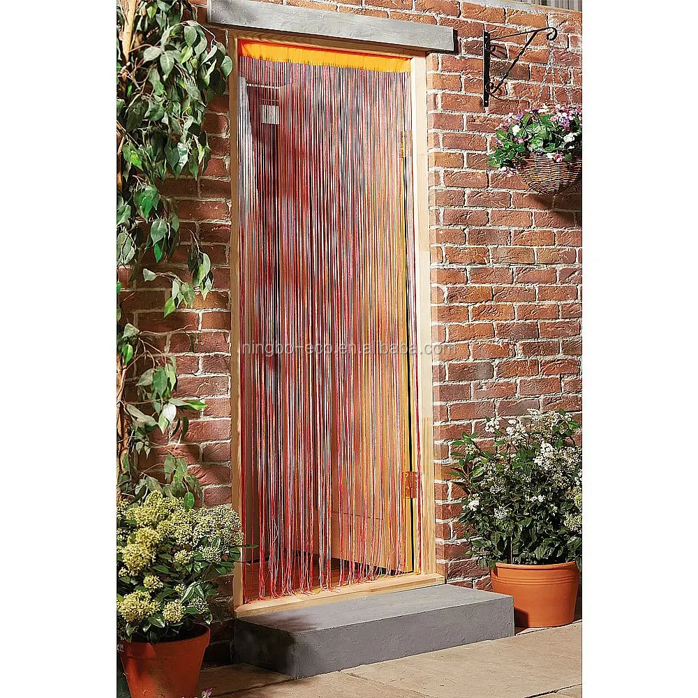 Hochwertiger dekorativer mehrfarbiger Türfenster-Schnur vorhang aus Polyester
