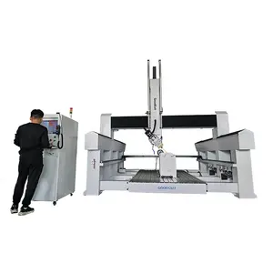 GoodCut ahşap cnc 4 eksen işleme 3d CNC köpük kesici