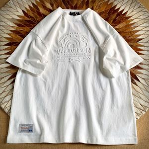 Camiseta de Algodón Pima al por Mayor para Hombre, Camiseta con Estampado Gráfico en Relieve, Camiseta Extra Grande Personalizada con Relieve 3D para Hombre - Product Image 6