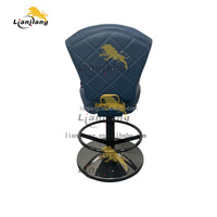 Usine loisirs cuir synthétique casino poker machine à sous chaises noir cuisson fini base ronde pour les jeux