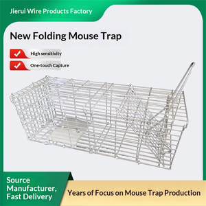 Collapsible Multi Catch Rodent Cage Humane Metal Reusable Trap for <b>Rats</b> Mice Chipmunks Pest Elimination Farm Warehouse Use - Product Image 6