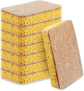 Éponge de cuisine biodégradable naturelle en cellulose et noix de coco, compostable et écologique, vente en gros - Product Image 1