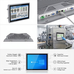 PC industriel à écran tactile capacitif sans ventilateur de 19,0 pouces, surveillance de l'énergie éolienne, boîtier en alliage d'aluminium moulé sous pression, port SSD M.2, port HD - Product Image 6